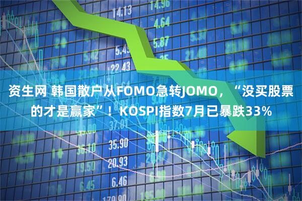 资生网 韩国散户从FOMO急转JOMO，“没买股票的才是赢家”！KOSPI指数7月已暴跌33%